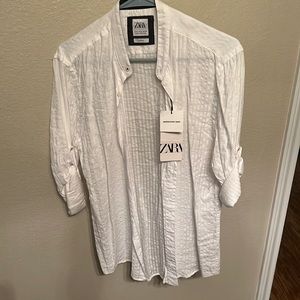 White Zara shirt slim fit white size small